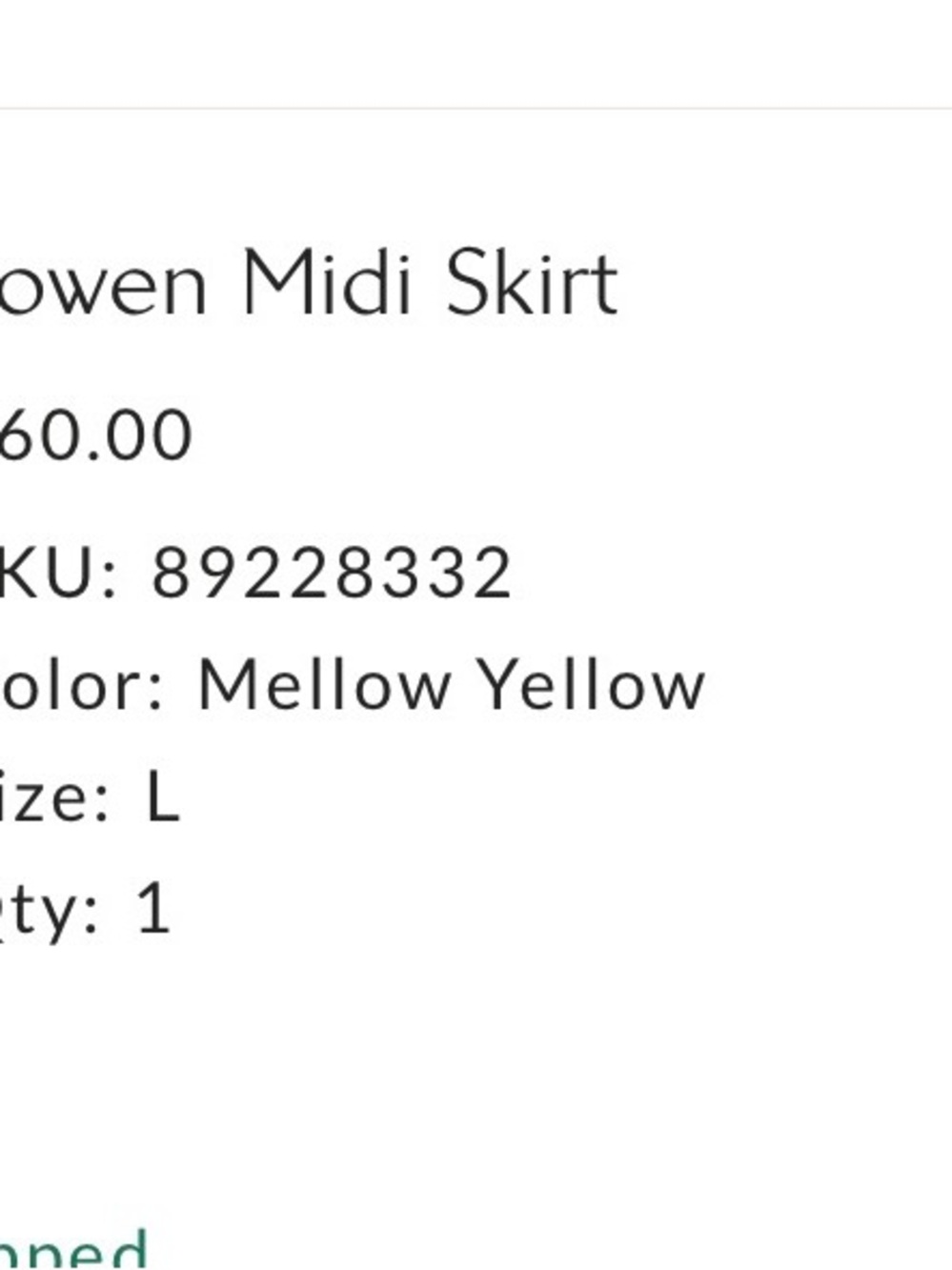 Free People Mellow Yellow Midi Skirt